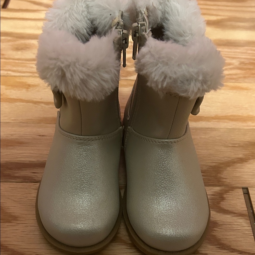 Rachel Shoes Kids Boots in /Gold Cream and White